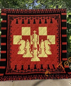 Chess Board Game Quilt Blanket And Bedding Set