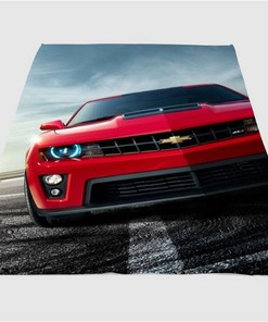 Chevrolet Red Car Sherpa Fleece Blanket Gifts for Family, for Couple