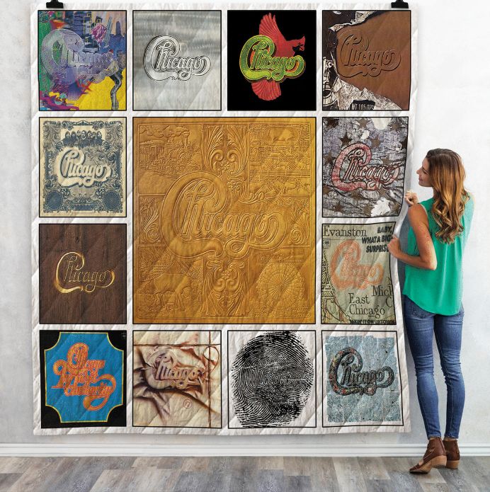 Chicago Albums Quilt Blanket Bedding Set for Home Décor