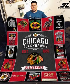 Chicago Backhawks Est 16 Collection Quilt Blanket Bedding Set