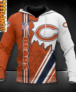 Chicago Bears 3D Football NFL Hoodie