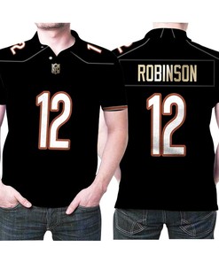 Chicago Bears Allen Robinson #12 Nfl American Football Legacy Vintage Navy 3d Designed Allover Gift For Bears Fans Polo Shirt
