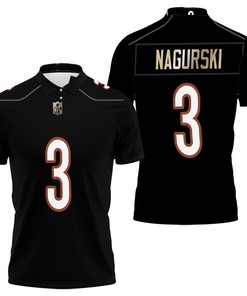 Chicago Bears Bronko Nagurski #3 Nfl American Football Legacy Vintage Navy Polo Shirt