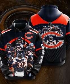 Chicago Bears Custom Sport All Over Print Hoodie 3D 9