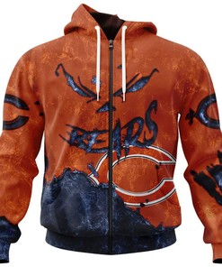 Chicago Bears Hoodie 3D Devil Eyes Gift for Fans