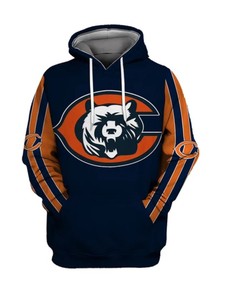 Chicago Bears Hoodie 3D Zip Hoodie