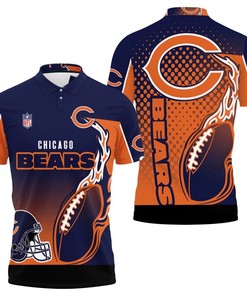 Chicago Bears Nfl Bomber 3d Polo Shirt Jersey All Over Print Shirt 3d T-shirt