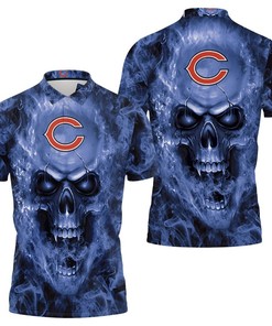 Chicago Bears Nfl Fans Skull Polo Shirt All Over Print Shirt 3d T-shirt