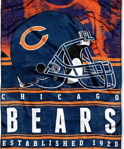 Chicago Bears Sherpa Blanket Fleece Blanket Gifts for Nfl Fans