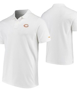 Chicago Bears White Stretch Pique Polo All Over Print Shirt T-shirt