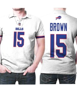 Chicago Bills John Brown #15 Nfl Legend Player American Football Team 3d Designed Allover Gift For Bills Fans Polo Shirt