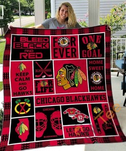 Chicago Blackhawks Quilt Blanket Bedding Set