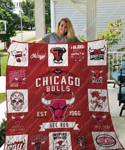 Chicago Bulls Collected Quilt Blanket Bedding Set