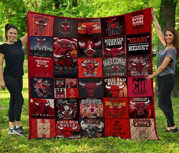 Chicago Bulls Fan Made Quilt Blanket Bedding Set