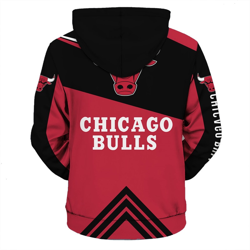 Chicago Bulls Hoodie 3D Zip Hoodie for Fans - Image 2