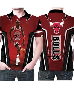 Chicago Bulls Michael Jordan 23 Legend Forever Nba Basketball Team Logo 3d Designed Allover Gift For Bulls Fans 1 Polo Shirt
