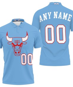 Chicago Bulls Nba Basketball Team Logo 2020 City Edition New Arrival Blue Jersey Style Custom Polo Shirt