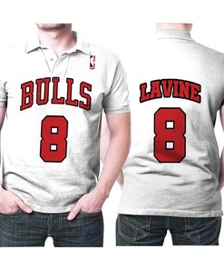 Chicago Bulls Zach Lavine #8 Nba Great Player Throwback White Jersey Style Gift For Bulls Fans Polo Shirt All Over Print Shirt 3d T-shirt
