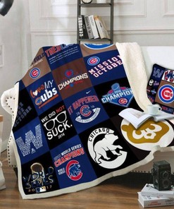 Chicago Cubs Fleece Quilt Blanket Bedding Sets