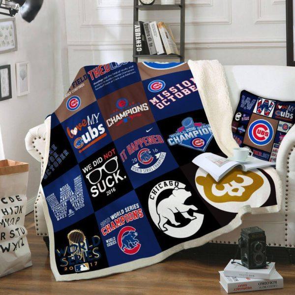 Chicago Cubs Fleece Quilt Blankets