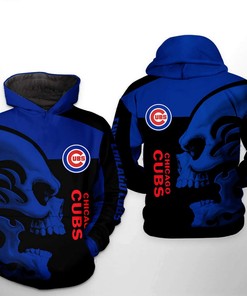 Chicago Cubs MLB Skull 3D Hoodie