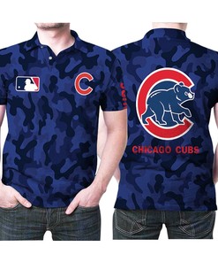 Chicago Cubs Mlb Logo Camo Pattern 3d Designed For Chicago Cubs Fans Chicago Cubs Lovers Polo Shirt All Over Print Shirt 3d T-shirt