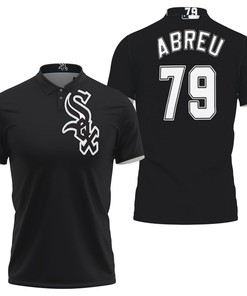 Chicago White Sox Abreu #79 Mlb Great Player Majestic Cool Base Chicago Fans Polo Shirt