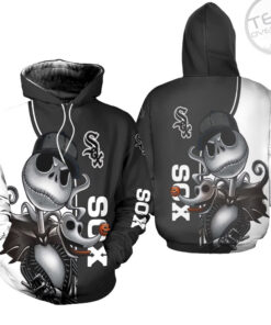 Chicago White Sox Jack Skellington And Zero 3D Hoodie
