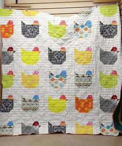 Chicken Collection Quilt Blanket Bedding Set for Home Décor