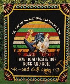Chicken Give Me The Beat Boys And Free My Soul Quilt Blanket Bedding Set