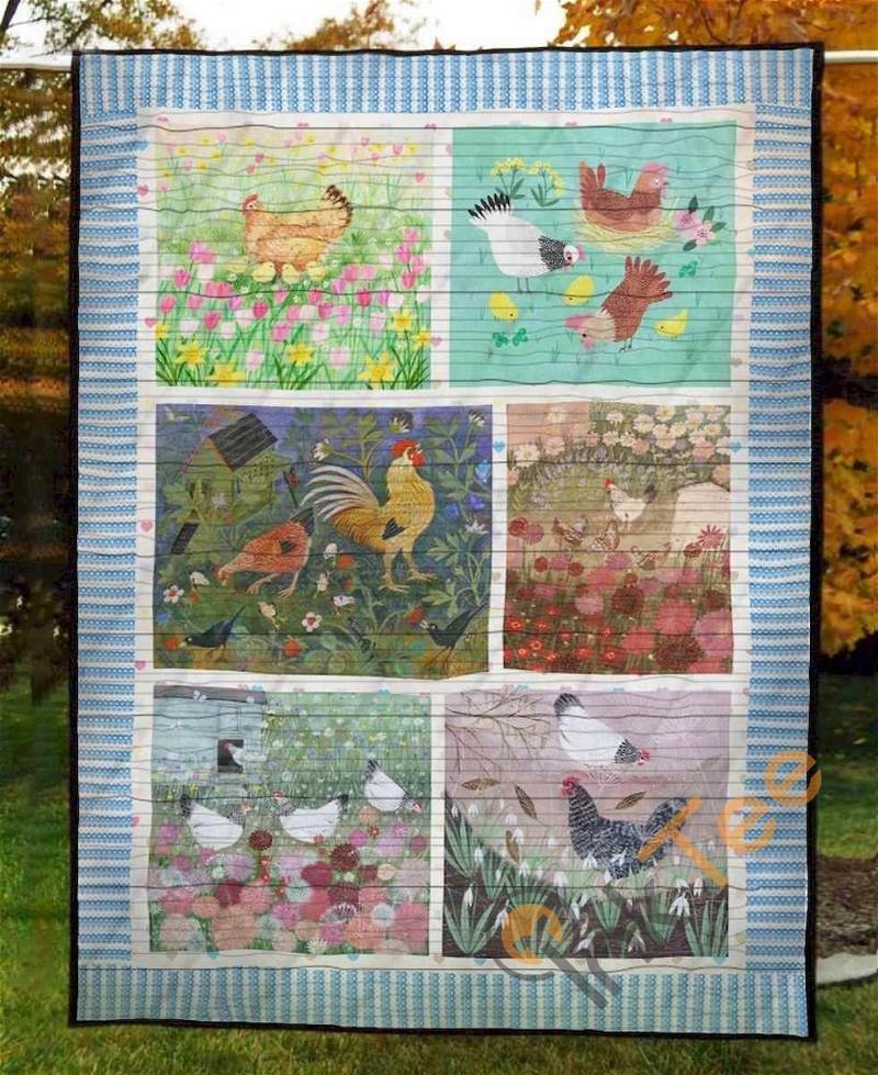 Chicken Life Quilt Blanket Bedding Set