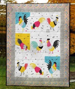 Chicken Pattern Quilt Blanket Bedding Set for Home Décor