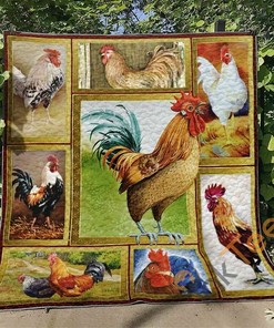 Chicken Quilt Blanket Bedding Set With Pillowcase Options