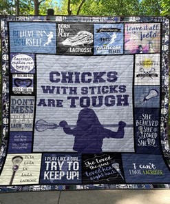 Chicks With Sticks Are Tough Quilt Blanket Bedding Set