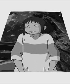 Chihiro Cute Sherpa Fleece Blanket Gifts for Family, for Couple