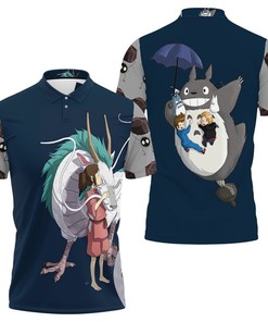 Chihiro Kiss Haku Cute Scene For Spirited Away Studio Ghibli Fan Polo Shirt All Over Print Shirt 3d T-shirt