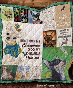 Chihuahua, Cold Nose Warm Heart Quilt Blanket Bedding Set