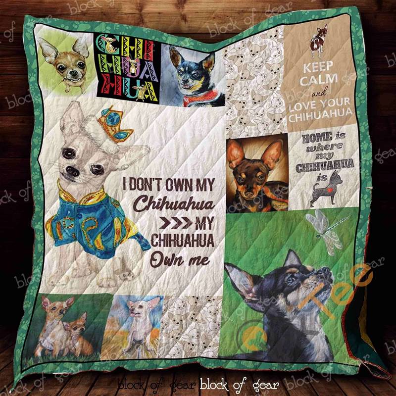 Chihuahua, Cold Nose Warm Heart Quilt Blanket Bedding Set