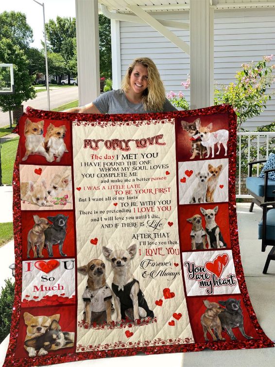 Chihuahua Dog Quilt Blanket Bedding Set for Home Décor