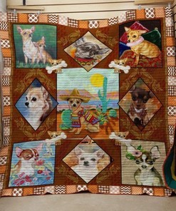 Chihuahua Love Quilt Blanket Bedding Set for Home Décor