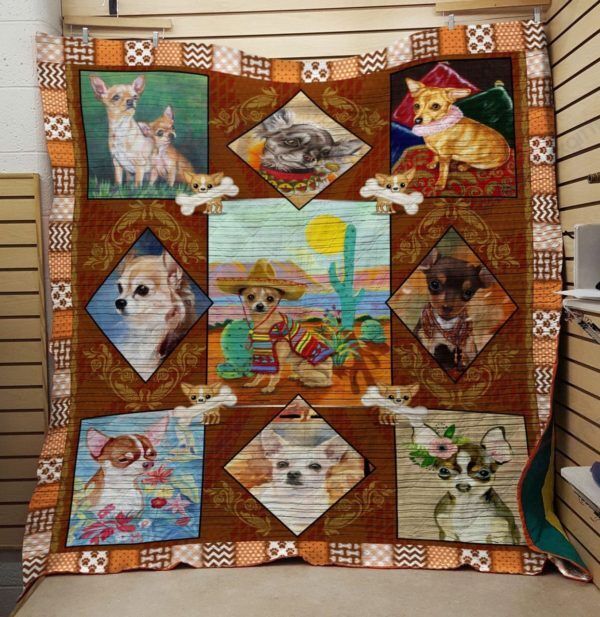 Chihuahua Love Quilt Blanket Bedding Set for Home Décor