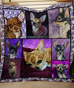 Chihuahua Quilt Blanket Bedding Set Gifts for Dog Lovers