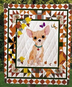 Chihuahua Quilt Blanket Bedding Set With Pilliwcases Options