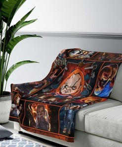 Childs Play Chucky Horror Movie Best Seller Fleece Blanket Gift For Fan, Premium Comfy Sofa Throw Blanket Gift