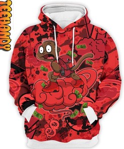 Chile Red Monkey Tommy Fly Hoodie