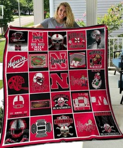 Chili Mix Ncaa Nebraska Cornhuskers Green Quilt Blanket Bedding Set