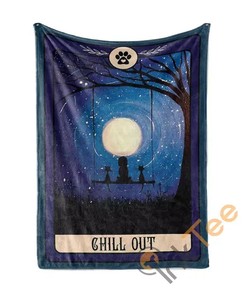 Chill Out Cat Sherpa Fleece Blanket Gifts for Family, for Couple