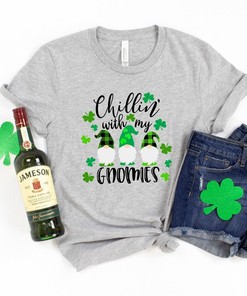 Chillin with My Gnomies Shirt, Shamrock Shirt, Saint Patricks Day Shirt, Saint Patricks Day Family Matching Shirt