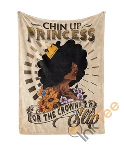 Chin Up Princess Sherpa Fleece Blanket Gifts for Family, for Couple
