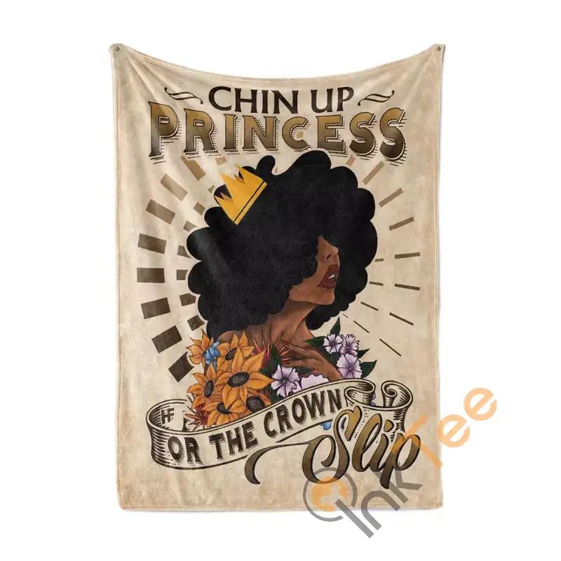 Chin Up Princess Sherpa Fleece Blanket Gifts for Family, for Couple